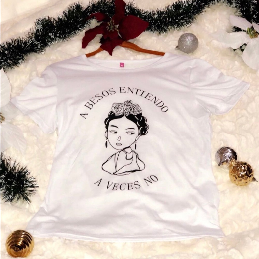 Women letters printed T-shirt